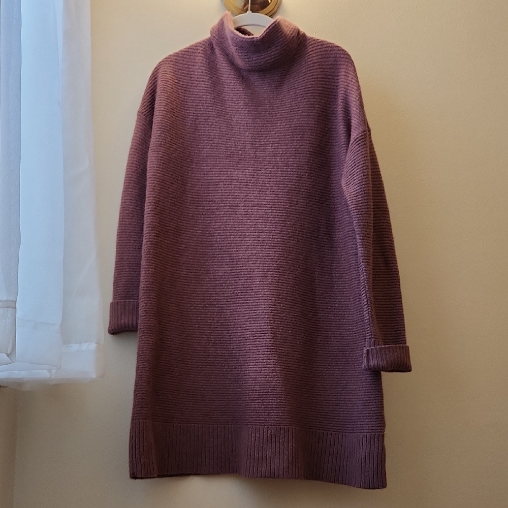 UpWest Mockneck Sweater Dress - Wistful Mauve, M